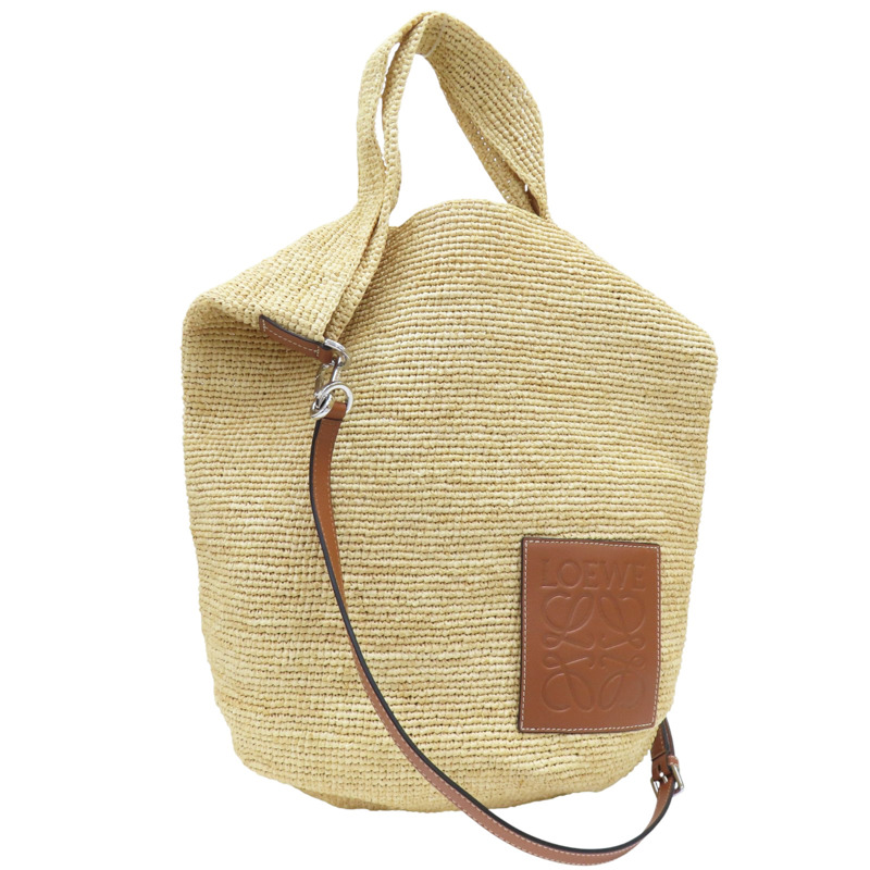 米色 藤編 兩用包【LOEWE 羅威】-0