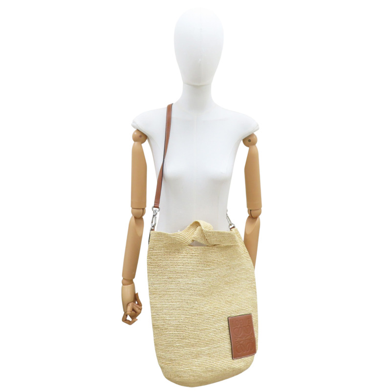 米色 藤編 兩用包【LOEWE 羅威】-6