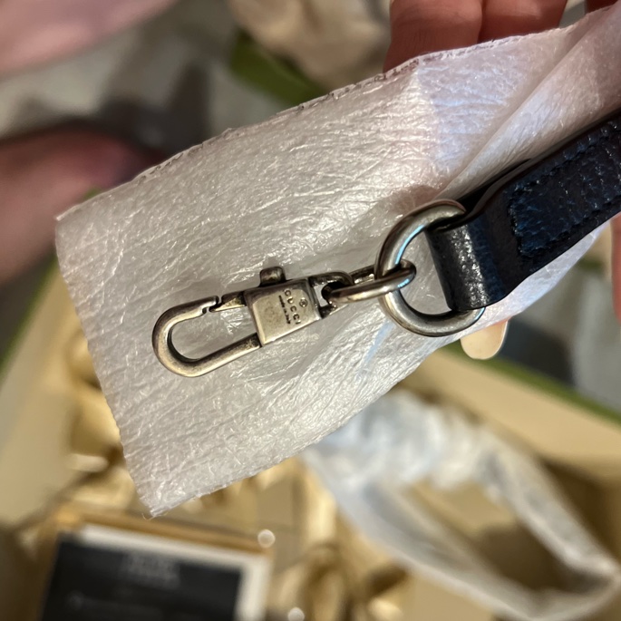 GUCCI 斜背托特包(黑藍色)-11