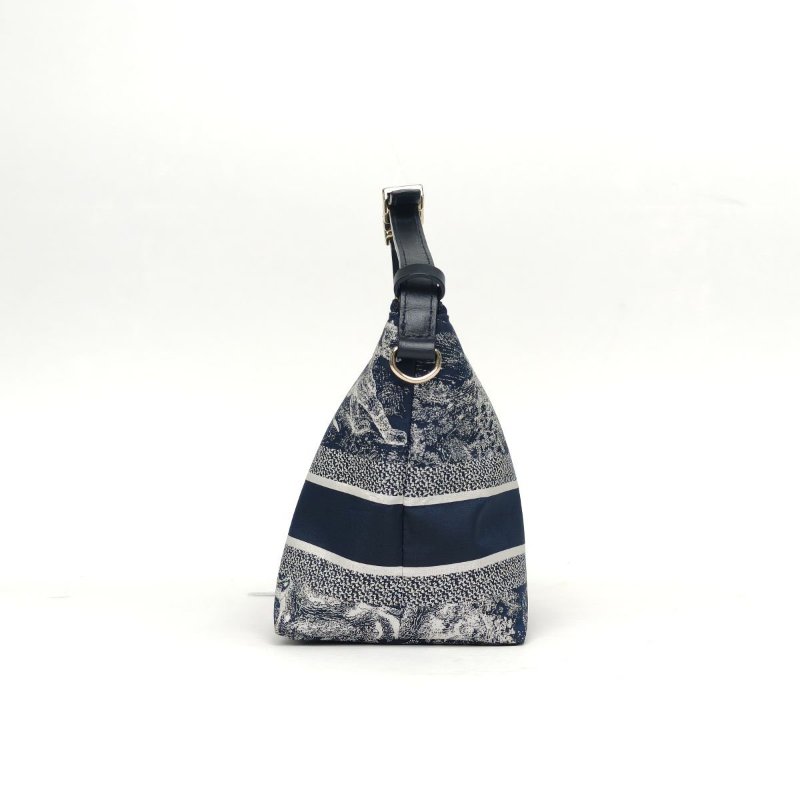 DIOR DiortravelNomad飯盒包中號22藍色科技皮金扣2022肩背包-3