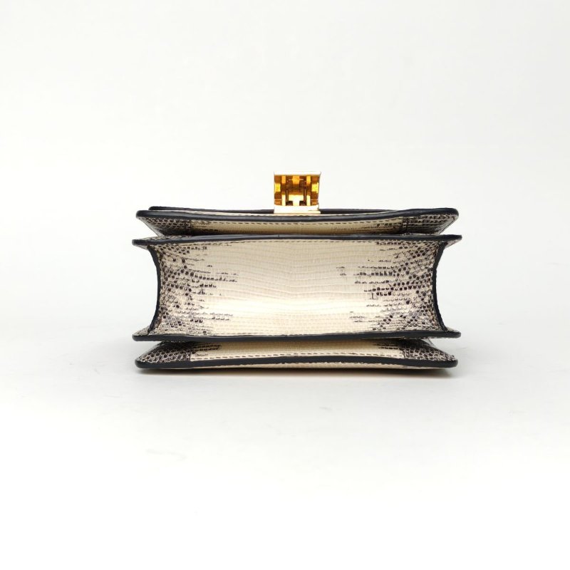 CELINE CLASSICBOX小號喜馬拉雅漸變色蜥蜴皮金扣肩背包-4