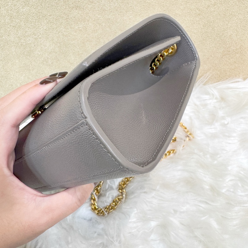 YSL Kate 中號 灰魚子醬金釦斜背包-6