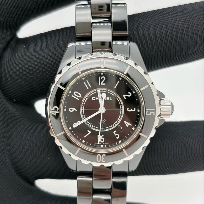 Chanel 香奈兒J12 黑陶瓷腕錶/手錶/33mm/98-99新美品-1