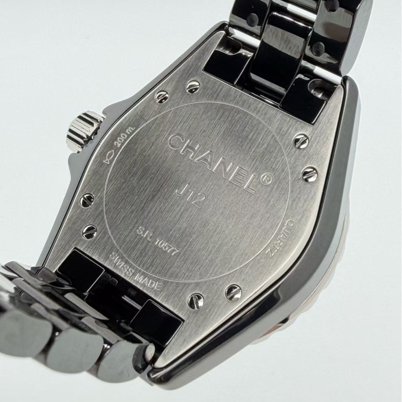 Chanel 香奈兒J12 黑陶瓷腕錶/手錶/33mm/98-99新美品-4