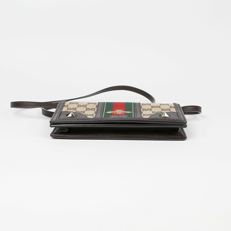 GUCCI 409439 刺繡織帶斜背包-5