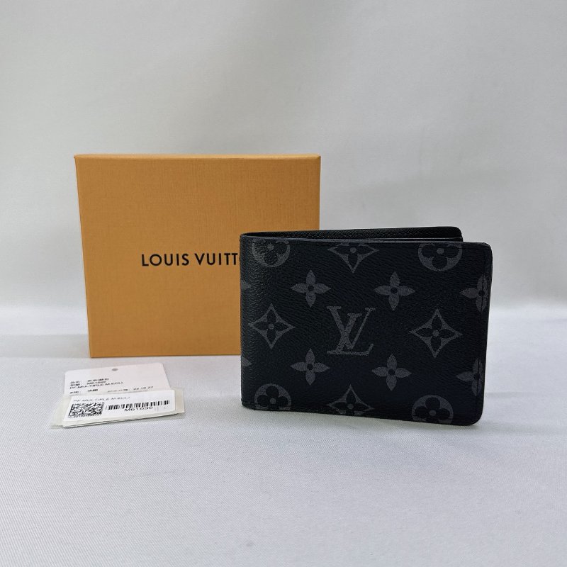 LV MULTIPLE Eclipse黑花短夾-0