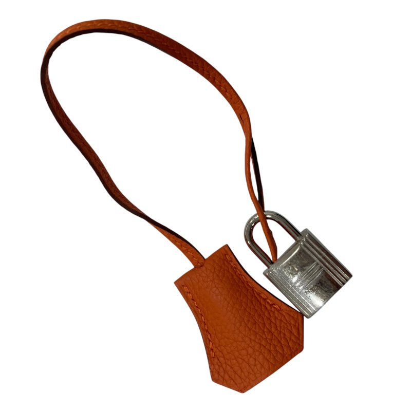 HERMES 愛馬仕 BIRKIN30 R刻 皮革 手提包 橘色 銀釦-21