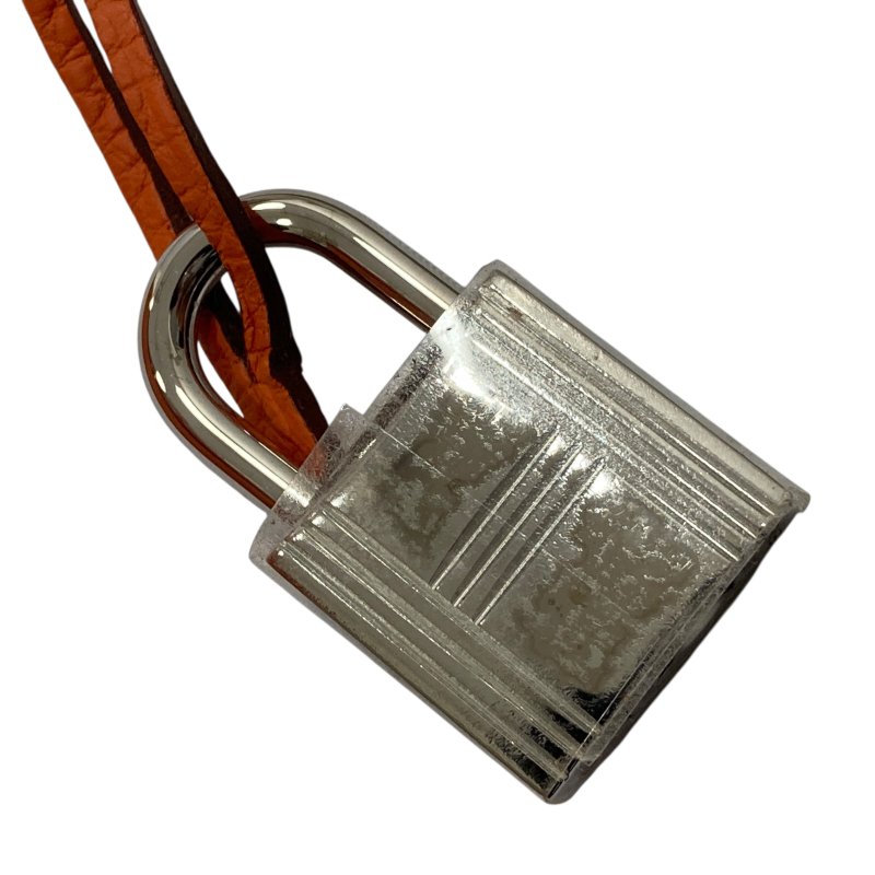 HERMES 愛馬仕 BIRKIN30 R刻 皮革 手提包 橘色 銀釦-22