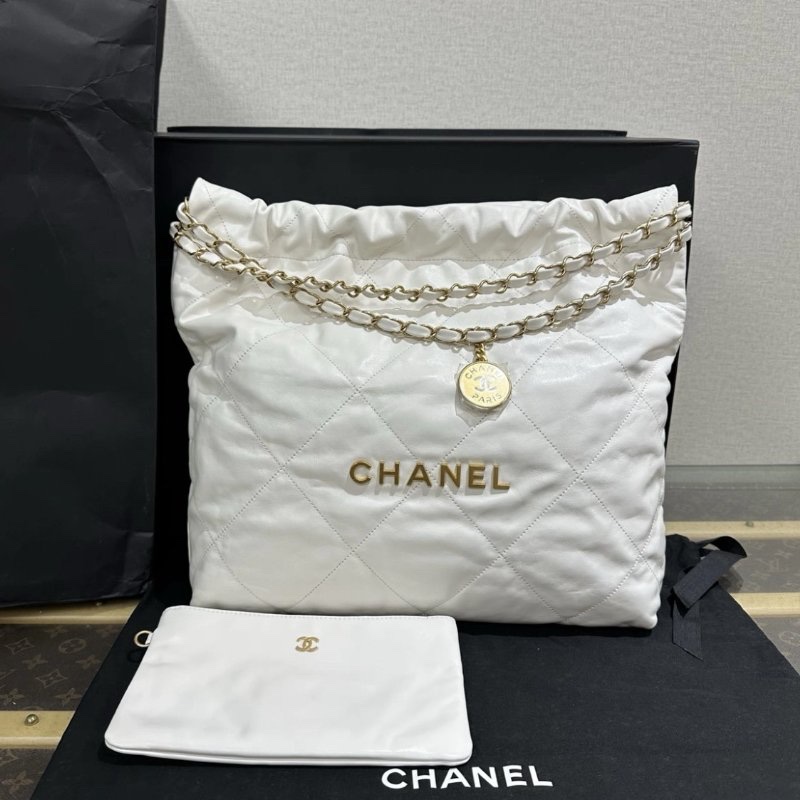 CHANEL 22bag白金子母中號垃圾袋 36*42*8 全新閒置配件盒子塵袋-0