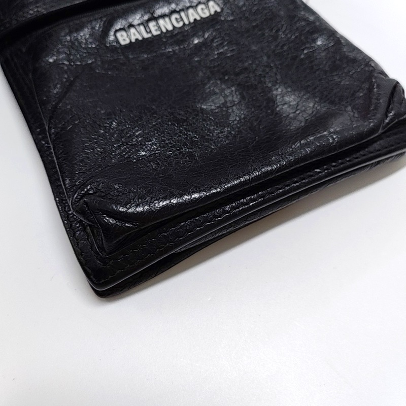 BALENCIAGA Explorer 小號 黑色牛皮單肩包斜挎包-9
