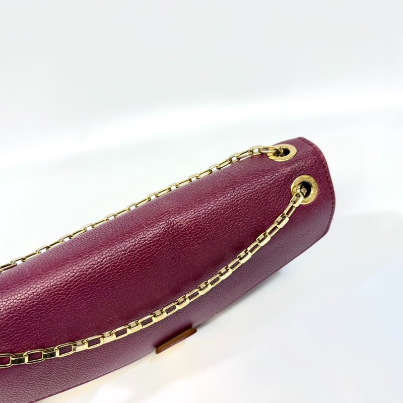 LV原花拼紫紅下蓋式S LOCK鍊條包M41200-9