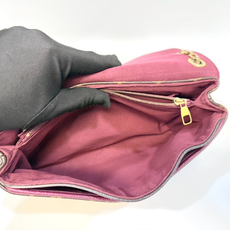 LV原花拼紫紅下蓋式S LOCK鍊條包M41200-11