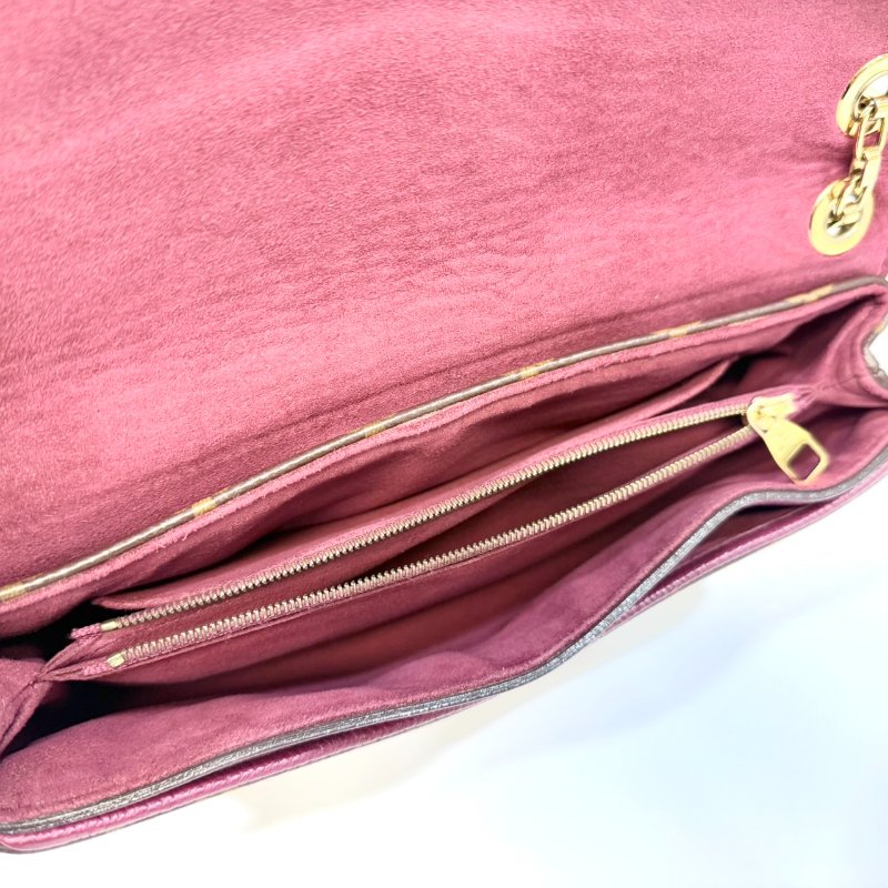 LV原花拼紫紅下蓋式S LOCK鍊條包M41200-12