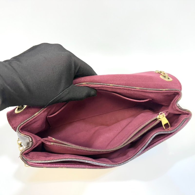 LV原花拼紫紅下蓋式S LOCK鍊條包M41200-13