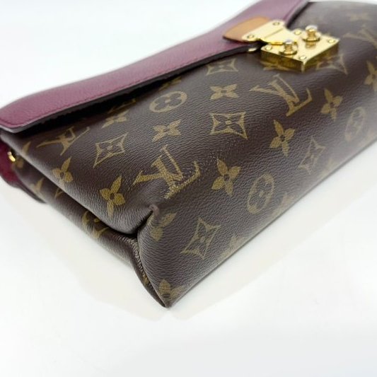 LV原花拼紫紅下蓋式S LOCK鍊條包M41200-16