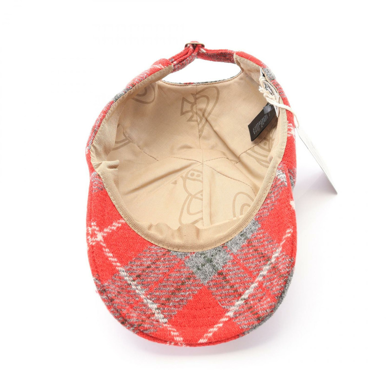 Vivienne Westwood Orb 刺繡帽 S81020019W00W1001 羊毛 紅色 多色 二手 男女通用-2