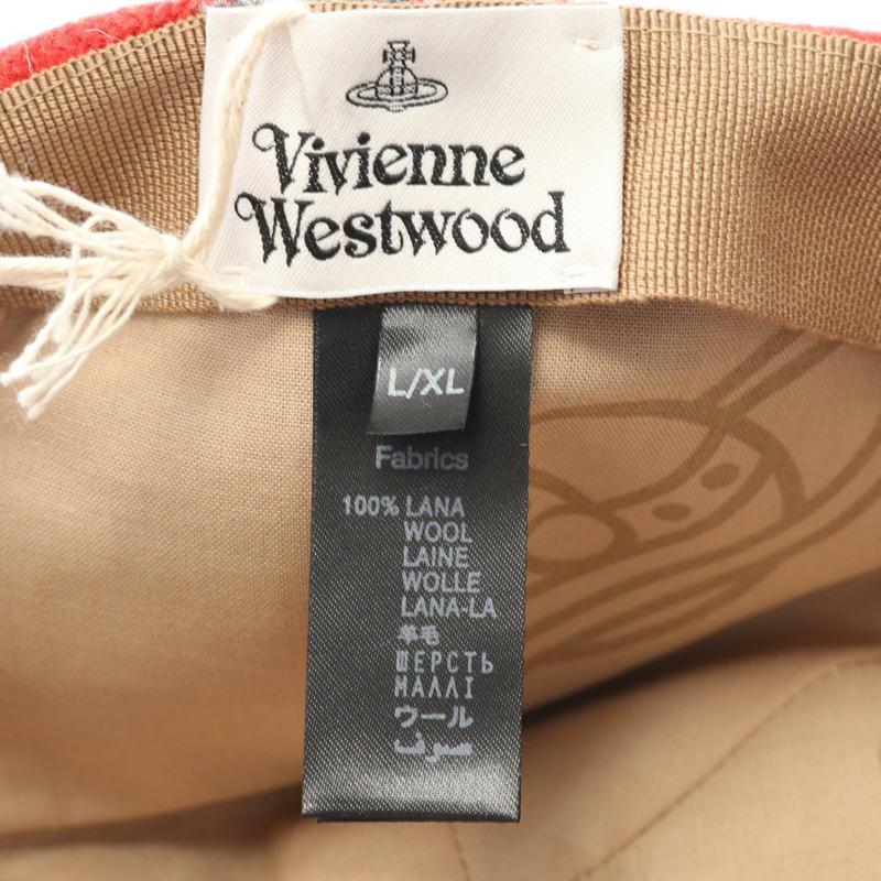 Vivienne Westwood Orb 刺繡帽 S81020019W00W1001 羊毛 紅色 多色 二手 男女通用-3