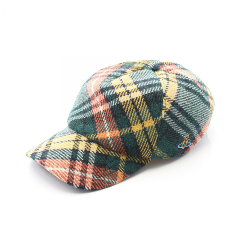 Vivienne Westwood 羊毛帽 S81020019W00XC001 綠色多色 二手 男女通用-0