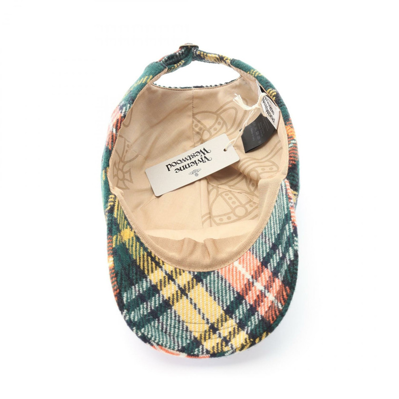 Vivienne Westwood 羊毛帽 S81020019W00XC001 綠色多色 二手 男女通用-2