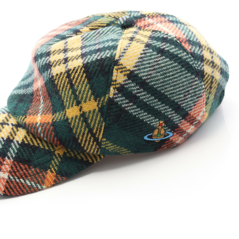 Vivienne Westwood 羊毛帽 S81020019W00XC001 綠色多色 二手 男女通用-4