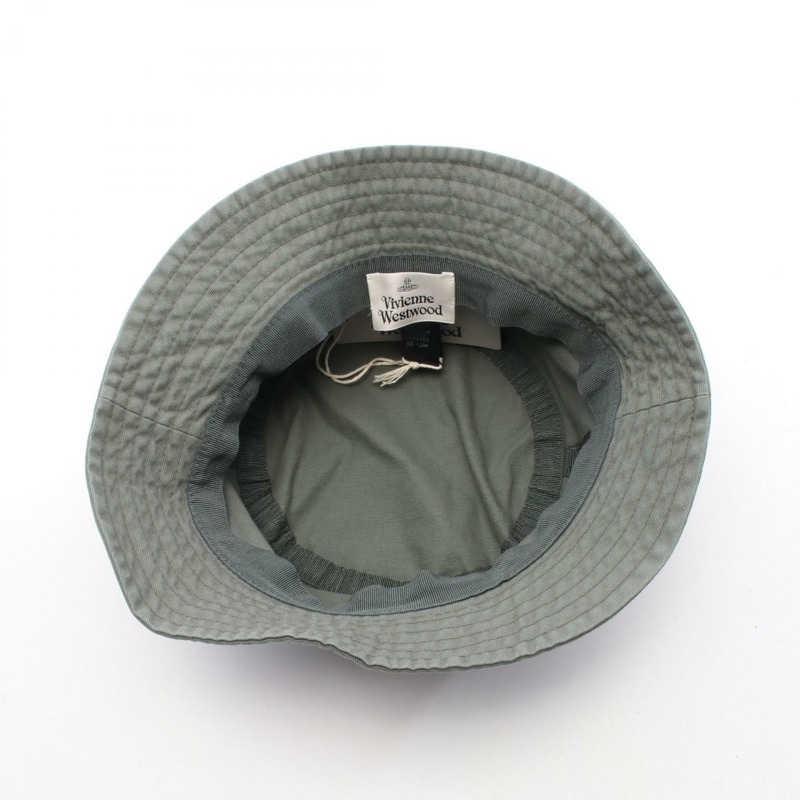 Vivienne Westwood UNI COLOUR 帽子 S81020009W016E015 棉 綠色 二手 男女通用-2