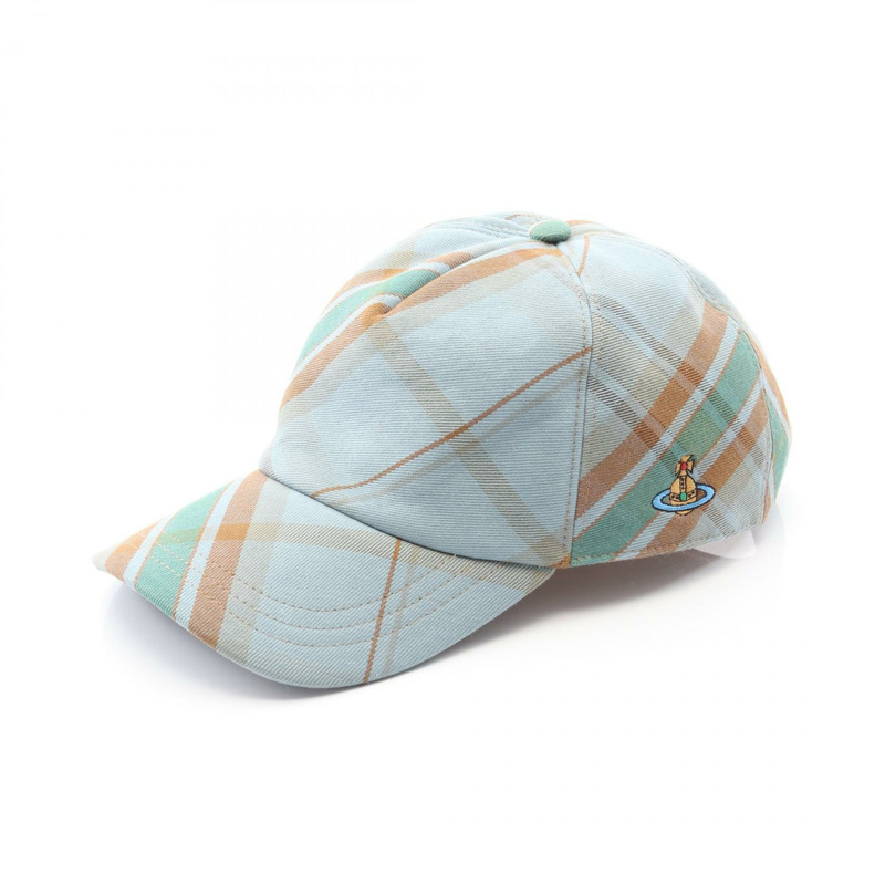 Vivienne Westwood 帆布帽 S81020019W011W001 藍色多色 二手 男女通用-0