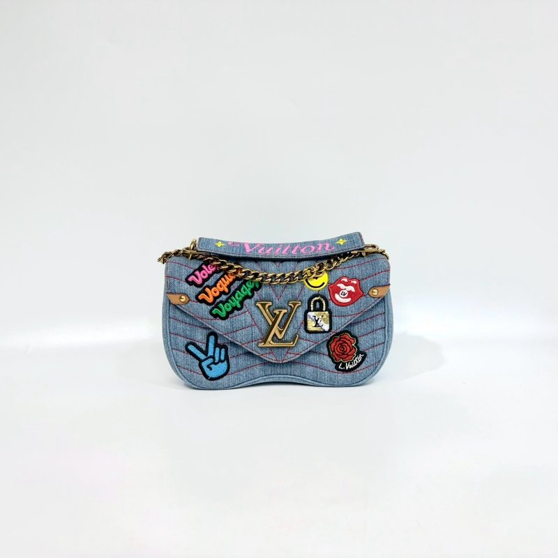 LV丹寧街頭圖章New Wave Chain MM M52566-0