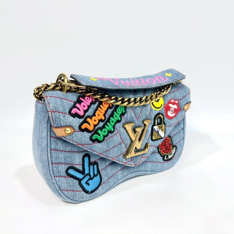 LV丹寧街頭圖章New Wave Chain MM M52566-5