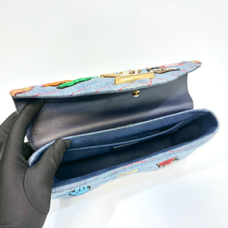 LV丹寧街頭圖章New Wave Chain MM M52566-6