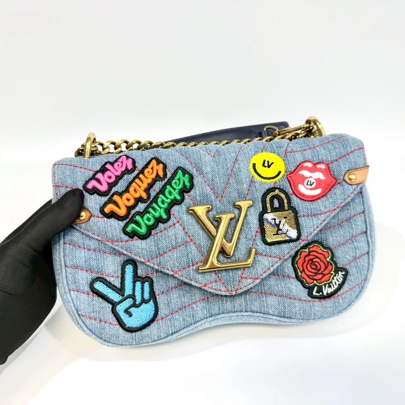 LV丹寧街頭圖章New Wave Chain MM M52566-8