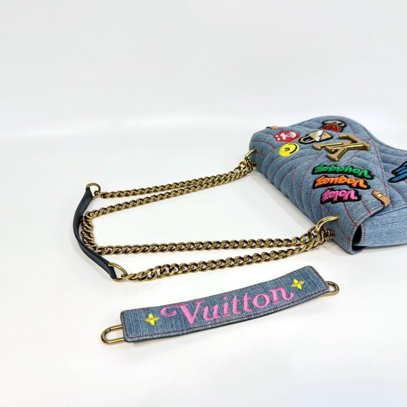 LV丹寧街頭圖章New Wave Chain MM M52566-9