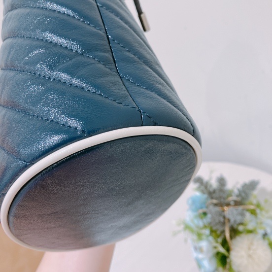 TK1801  Gucci 古馳藍色水桶包MARMONT BUCKET SHOULDER BAG BLUE X PHW-16