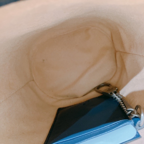 TK1801  Gucci 古馳藍色水桶包MARMONT BUCKET SHOULDER BAG BLUE X PHW-29