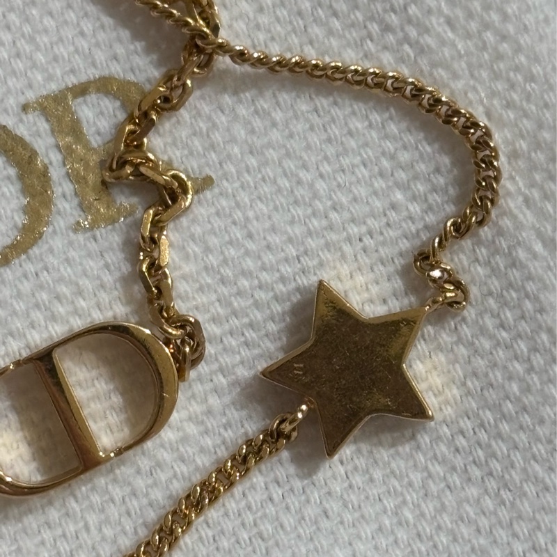 Dior petit cd 迪奧金色星星雙鏈手鏈 迪奧金色-20