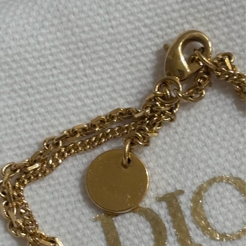Dior petit cd 迪奧金色星星雙鏈手鏈 迪奧金色-21