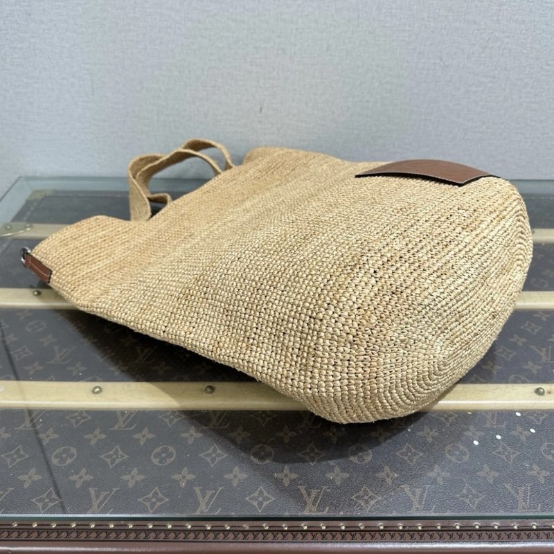 LOEWE 草編slit大號腋下手提包 39*42*1 98新-1