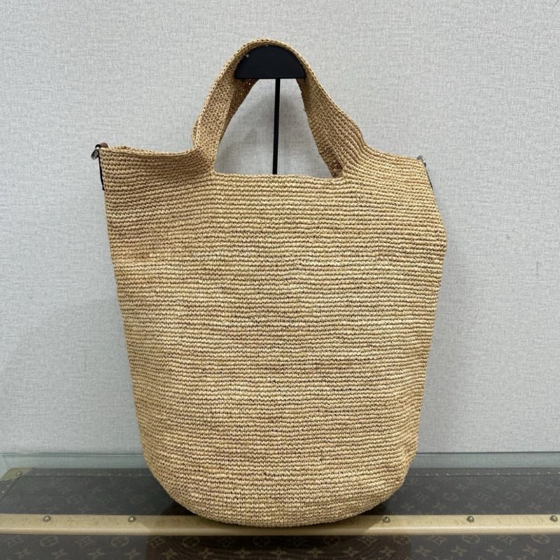 LOEWE 草編slit大號腋下手提包 39*42*1 98新-4