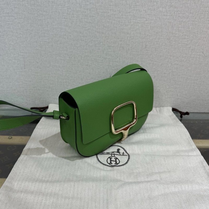 HERMES 絲蘭綠Della Cavalleria Elan 22*13*7 99新配件盒子塵袋-1