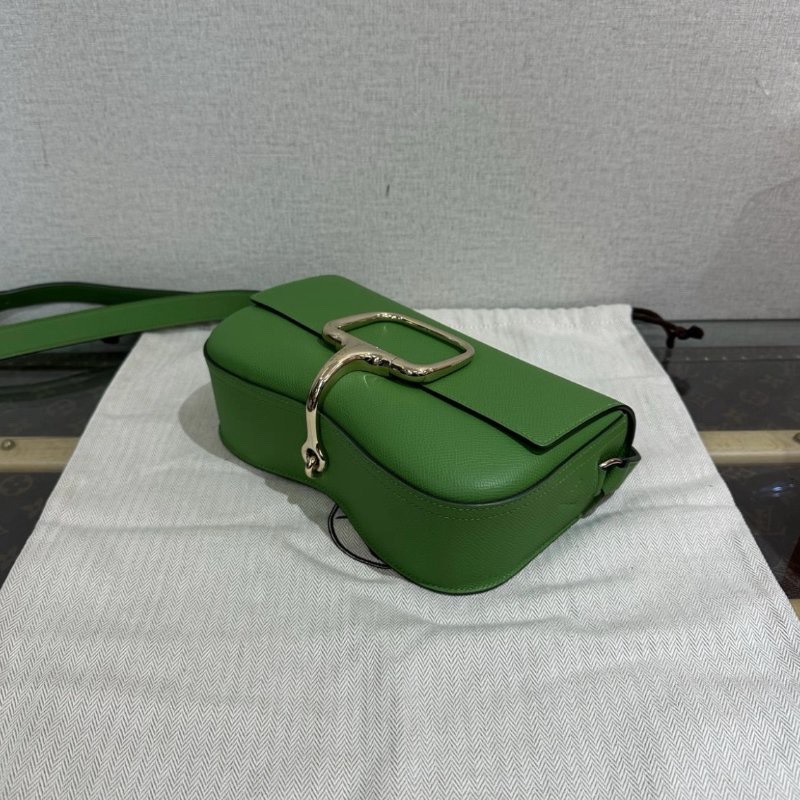 HERMES 絲蘭綠Della Cavalleria Elan 22*13*7 99新配件盒子塵袋-2