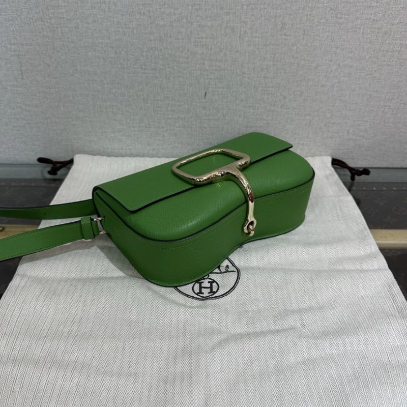 HERMES 絲蘭綠Della Cavalleria Elan 22*13*7 99新配件盒子塵袋-4
