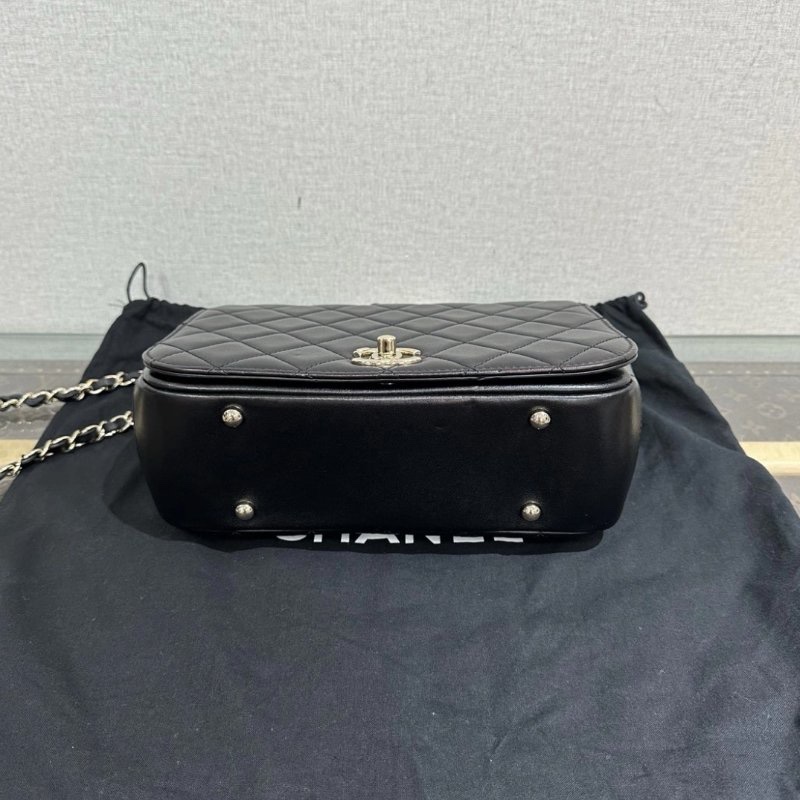CHANEL 黑金 handle bag金屬手柄手提肩背包 25*17.5*19 99新配件塵袋保卡購證-3