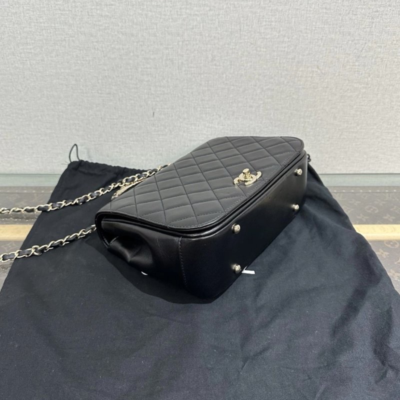 CHANEL 黑金 handle bag金屬手柄手提肩背包 25*17.5*19 99新配件塵袋保卡購證-4