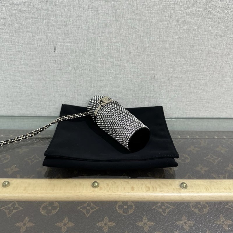 CHANEL 21K滿鑽王一博同款限量口紅項鍊包 3.5**3.5*10 98新配件盒子塵袋-4