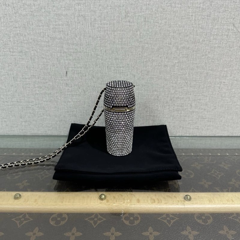 CHANEL 21K滿鑽王一博同款限量口紅項鍊包 3.5**3.5*10 98新配件盒子塵袋-5