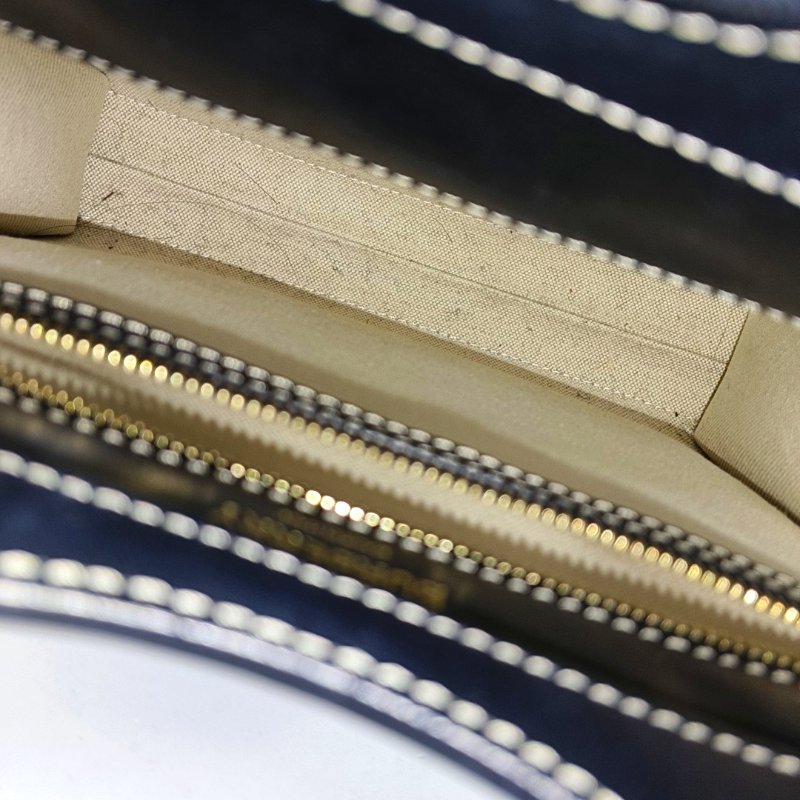 BURBERRY Pocket 迷你灰色織物印花單肩包 金色五金 可拆卸肩帶-12