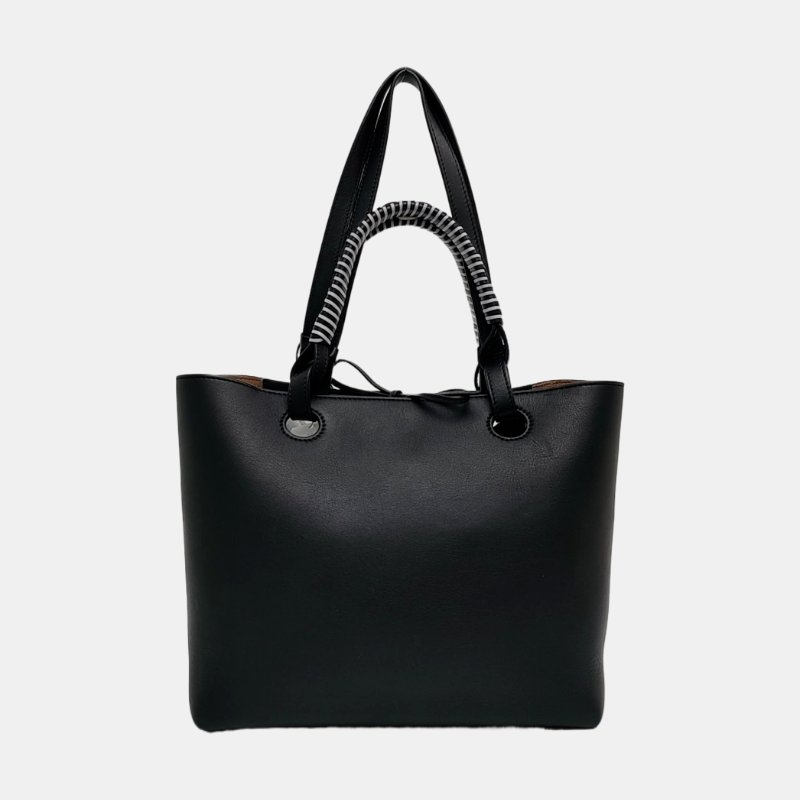 LOEWE 托特包 黑色牛皮單肩包手提包-4