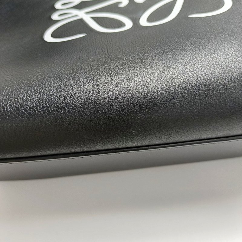 LOEWE 托特包 黑色牛皮單肩包手提包-8