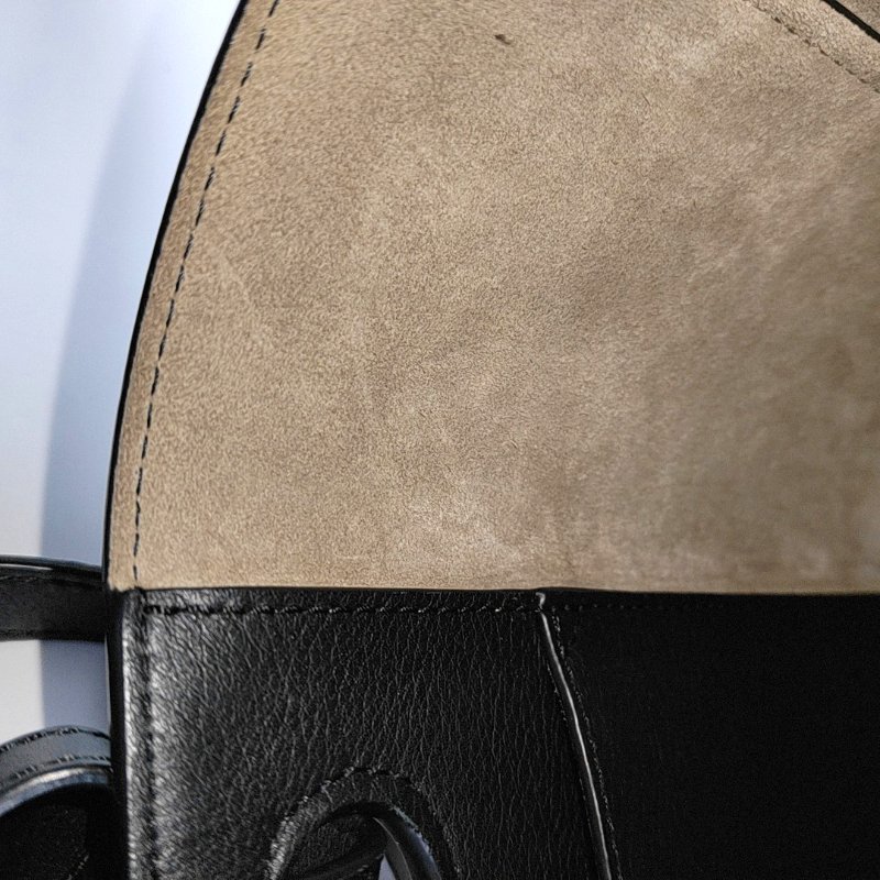 LOEWE 托特包 黑色牛皮單肩包手提包-14