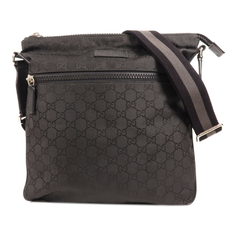 GUCCI 尼龍Shoulder Bag銀扣肩背袋-0