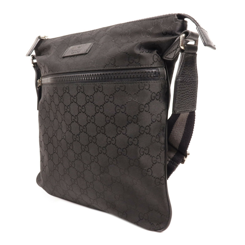 GUCCI 尼龍Shoulder Bag銀扣肩背袋-2